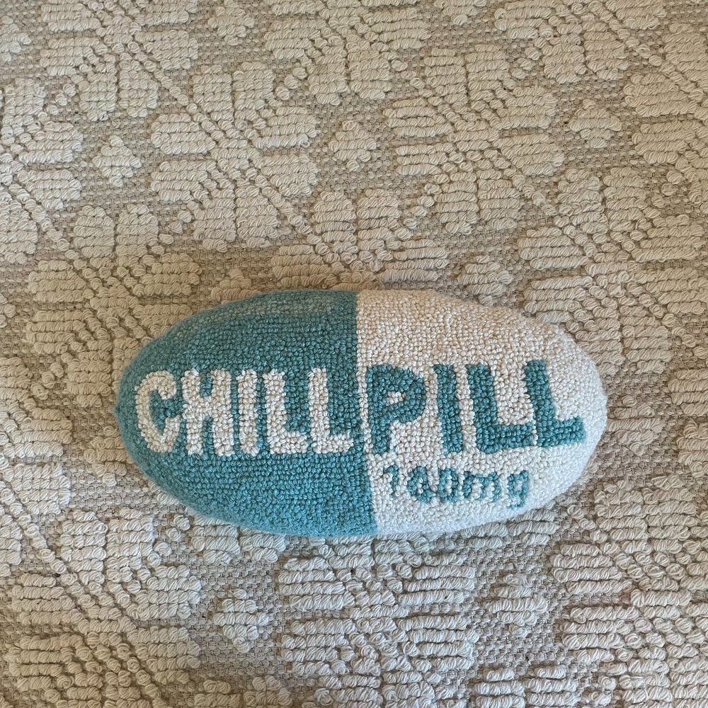 Peking Handicraft Chill Pill Hook Pillow, Standard, Turquoise